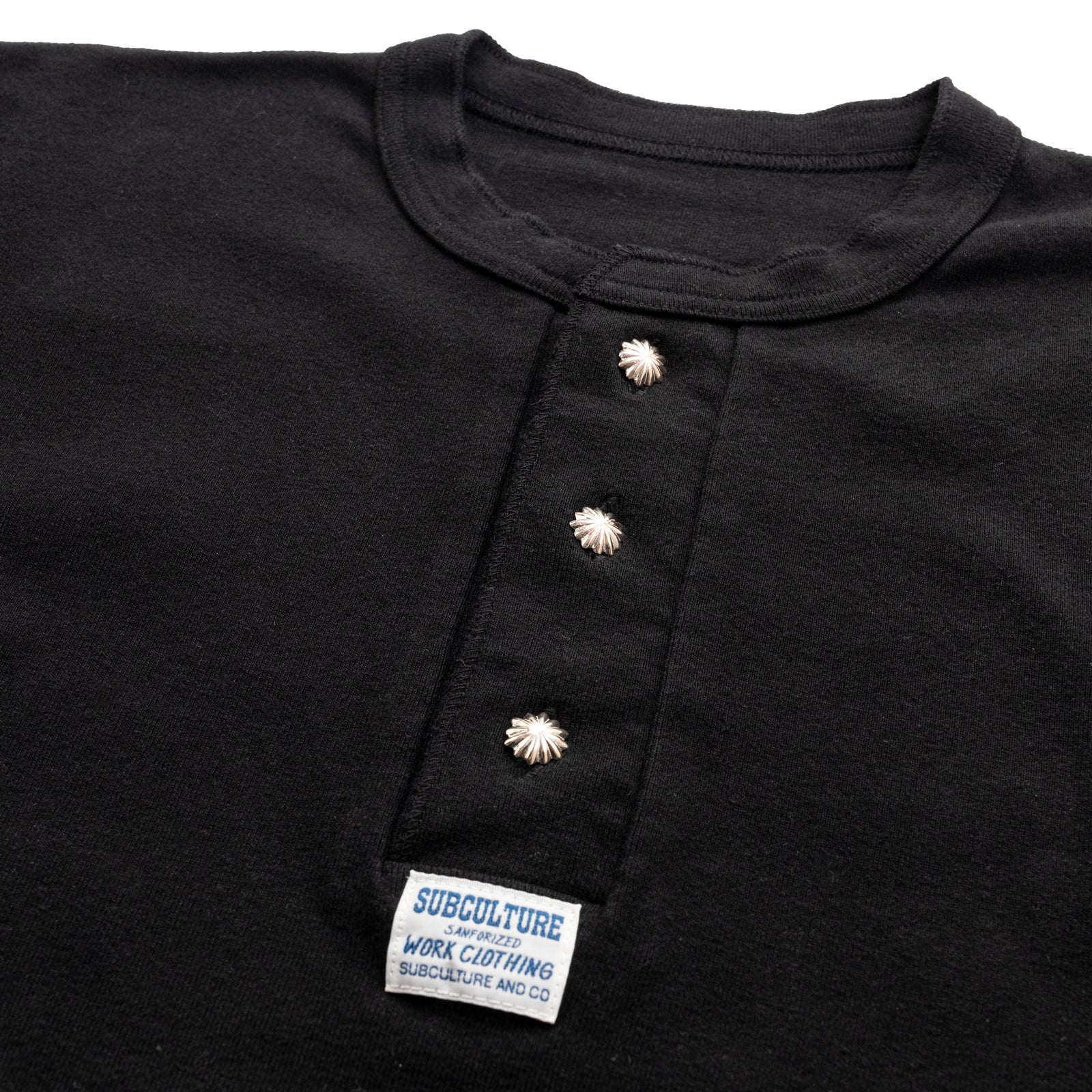 HENLEYNECK LONG SLEEVE T-SHIRT （CONCHO SV925） / BLACK – SC WEB STORE