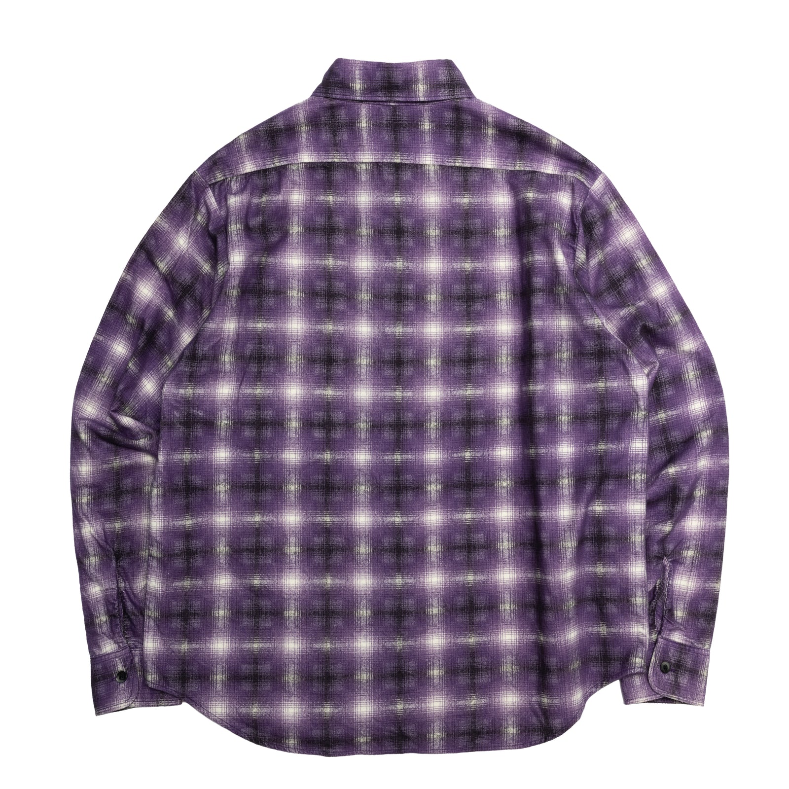 サブカルチャー　SUBCULTURE COTTON CHECK SHIRT 3 COTTON CHECK SHIRT / PURPLE CHECK – SC WEB STORE