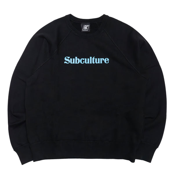 CREW NECK（SUBCULTURE CRACK PRINT）/ BLACK