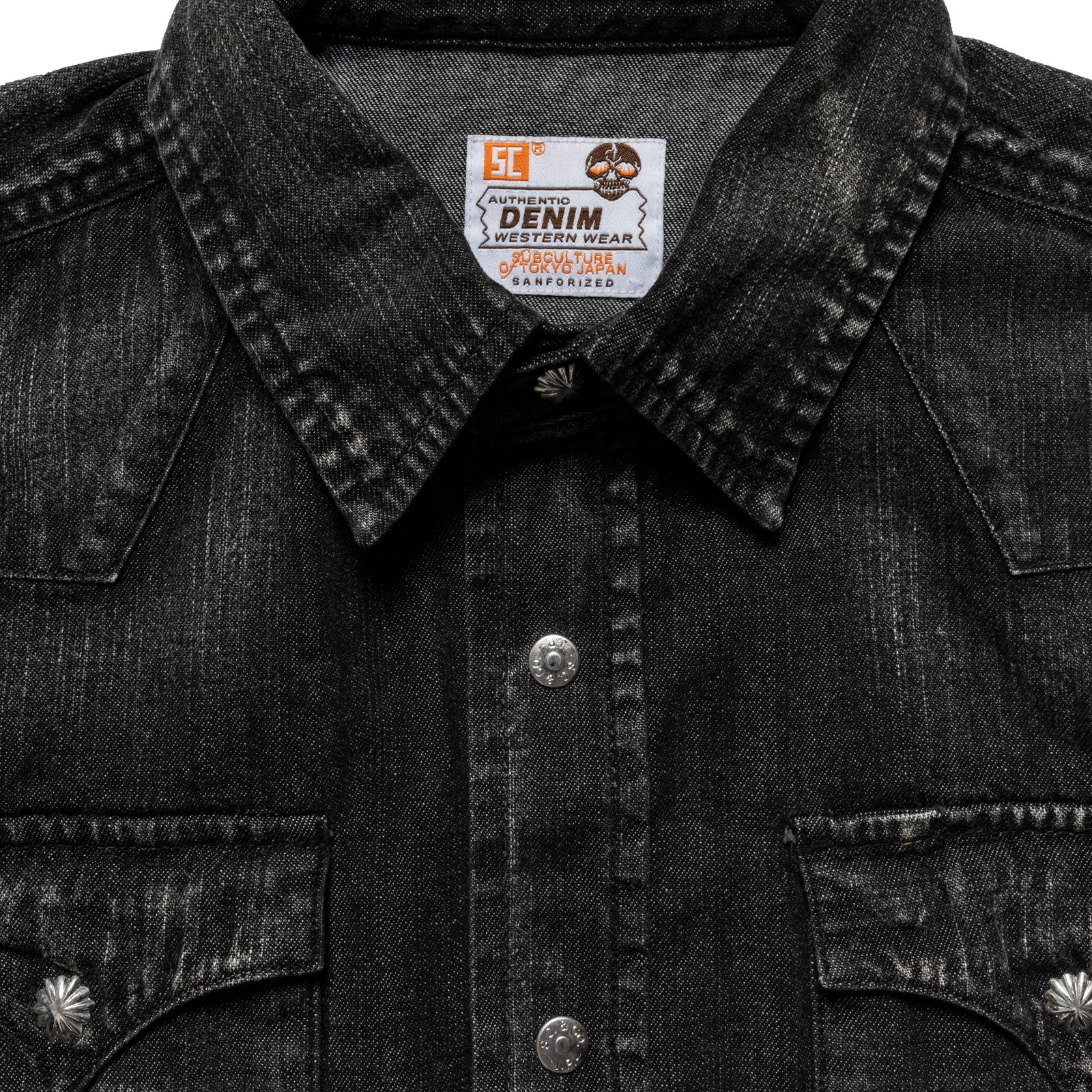 SKULLTAG BLACKDENIM WESTERN SHIRT （CONCHOSV925） – SC WEB STORE