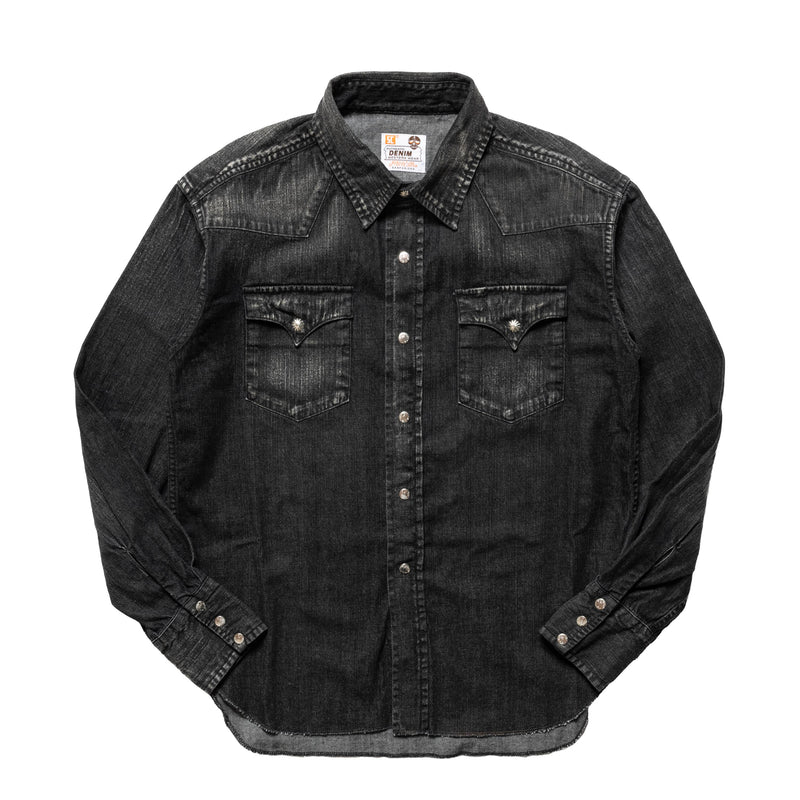 SKULLTAG BLACKDENIM WESTERN SHIRT （CONCHOSV925） – SC WEB STORE