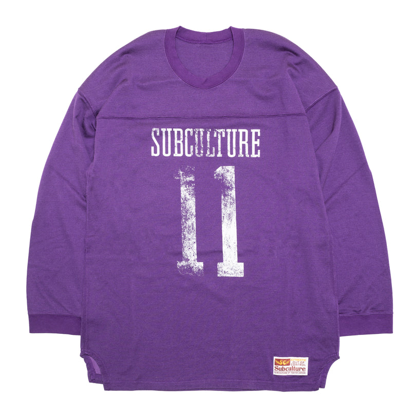 FOOTBALL LONGSLEEVE T-SHIRT / PURPLE