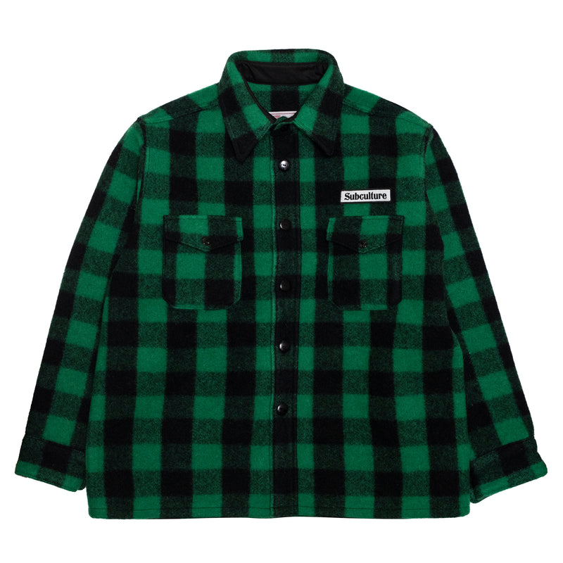 BUFFALO CHECK JACKET / GREEN×BLACK