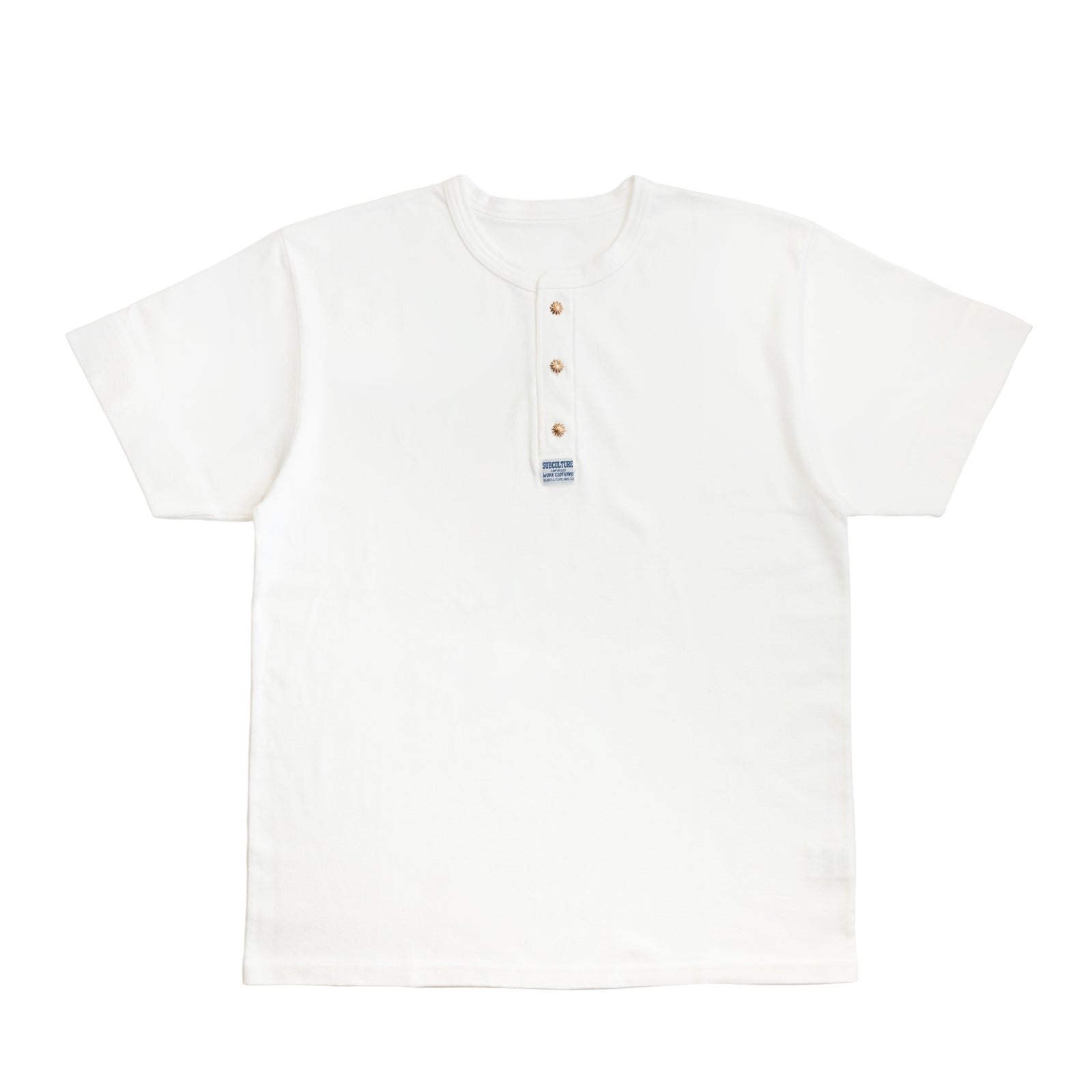 トップス subculture HENLEYNECK COPPER CONCHO HENLEYNECK T-SHIRT（COPPER CONCHO ） / WHITE – SC WEB STORE