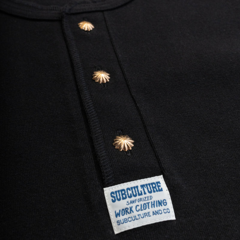 HENLEYNECK T-SHIRT（COPPER CONCHO ） / BLACK – SC WEB STORE
