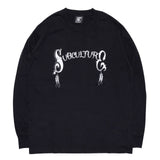 SKULL HORN LONGSLEEVE T-SHIRT / BLACK