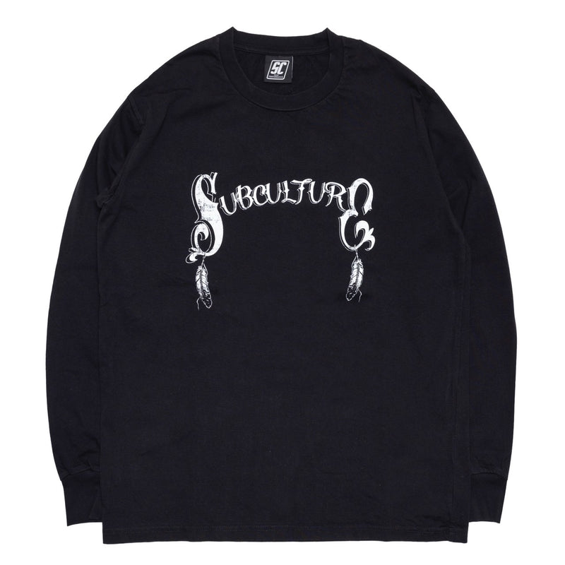 SKULL HORN LONGSLEEVE T-SHIRT / BLACK