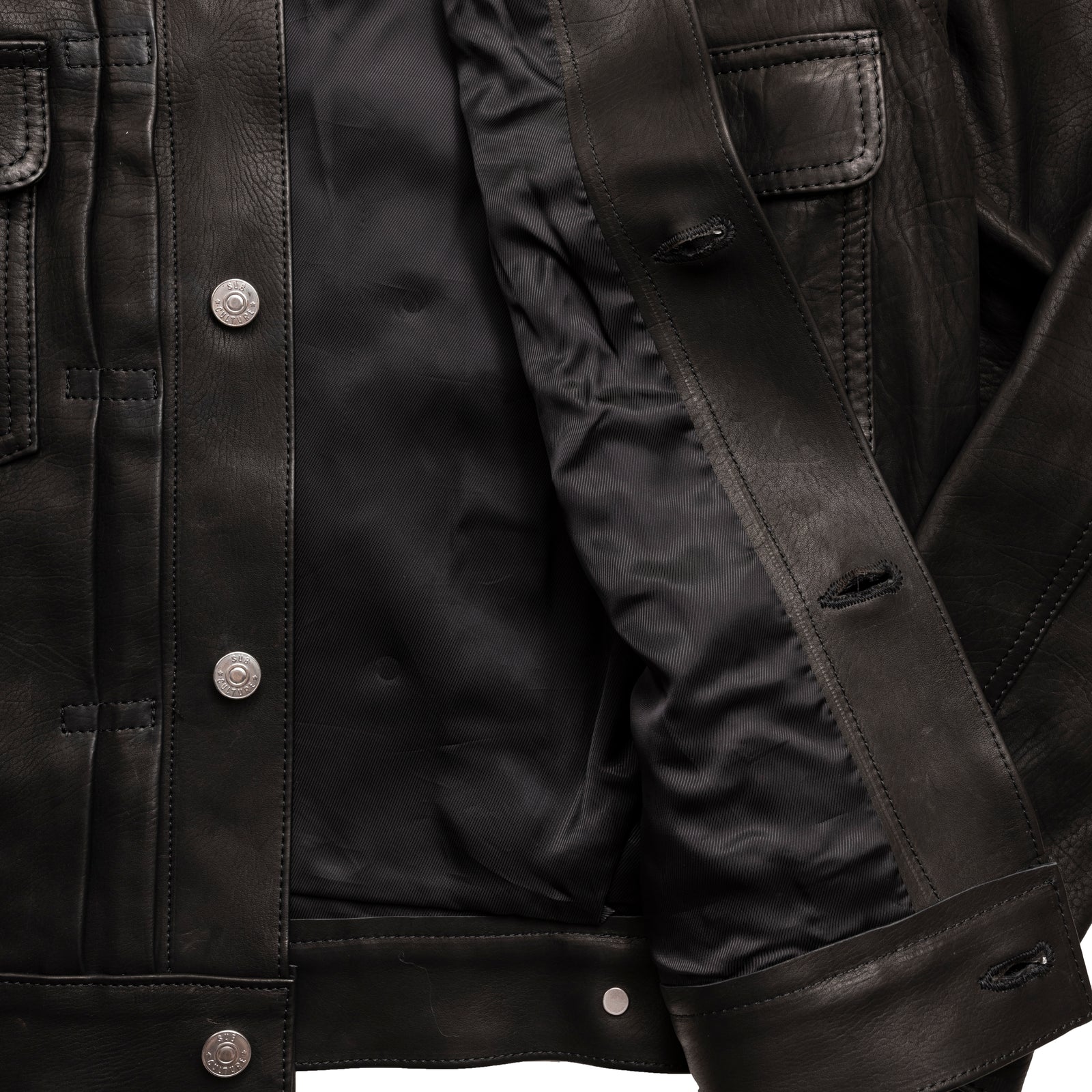 S07XX CALFSKIN LEATHER JACKET（IRON） / BLACK – SC WEB STORE