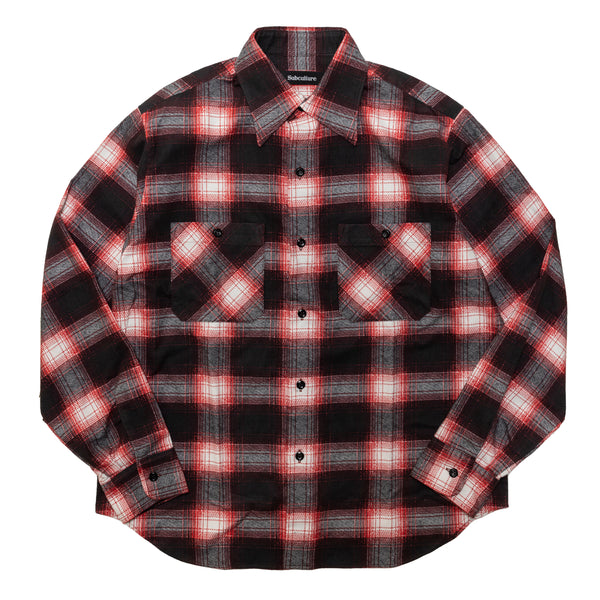 OMBRE CHECK SHIRT / RED