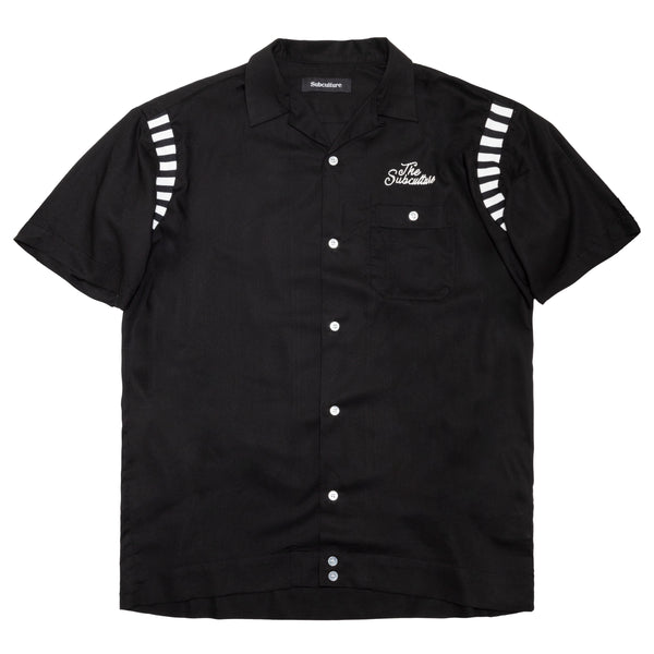 BOWLING SHIRT IJ DENHAM s/sシャツ BOWLING SHIRT SS SUMP（ボーリングシャツショートスリーブ