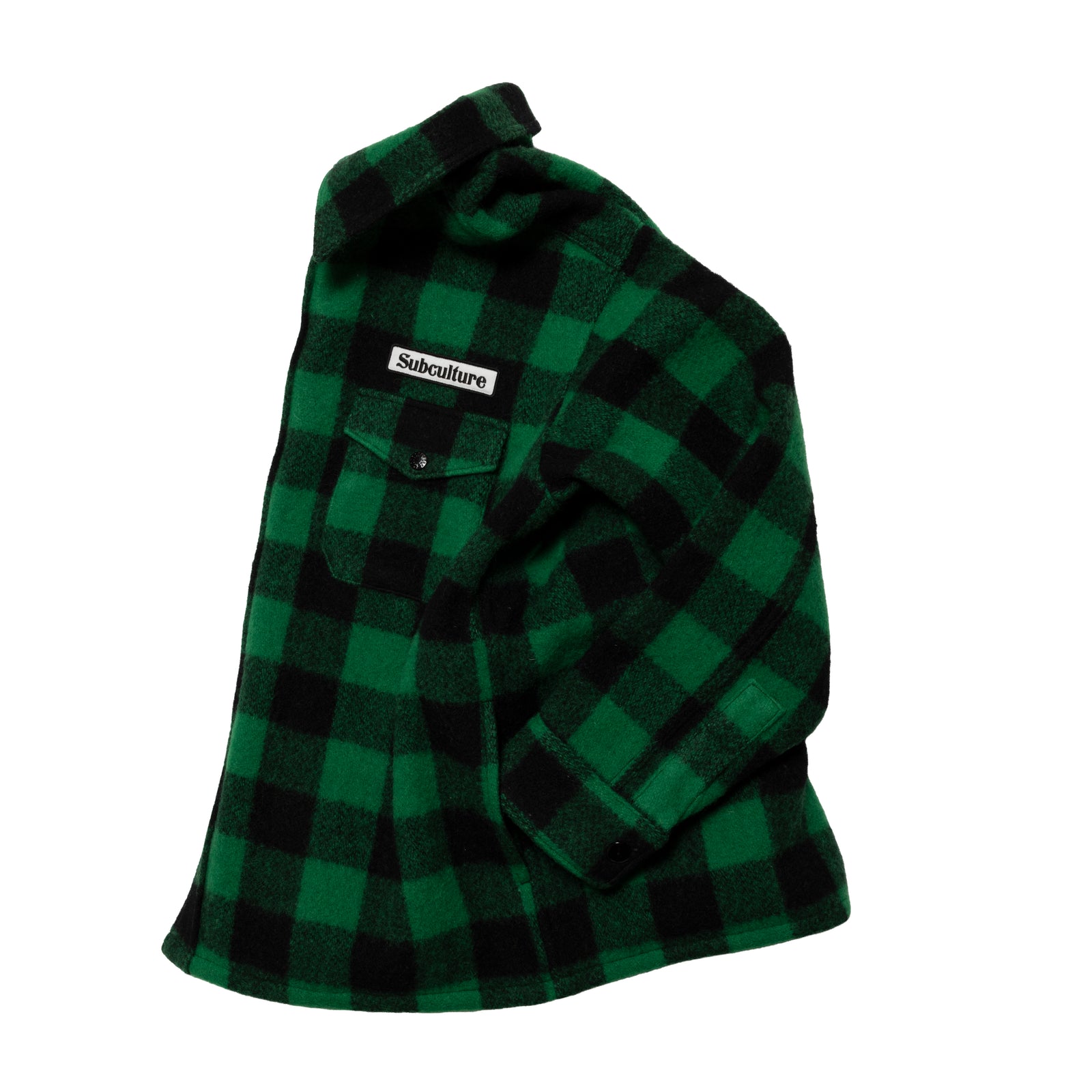 Subculture BUFFALO CHECK JACKET バッファロー Subculture BUFFALO CHECK JACKET / GREEN×BLACK バッファロー