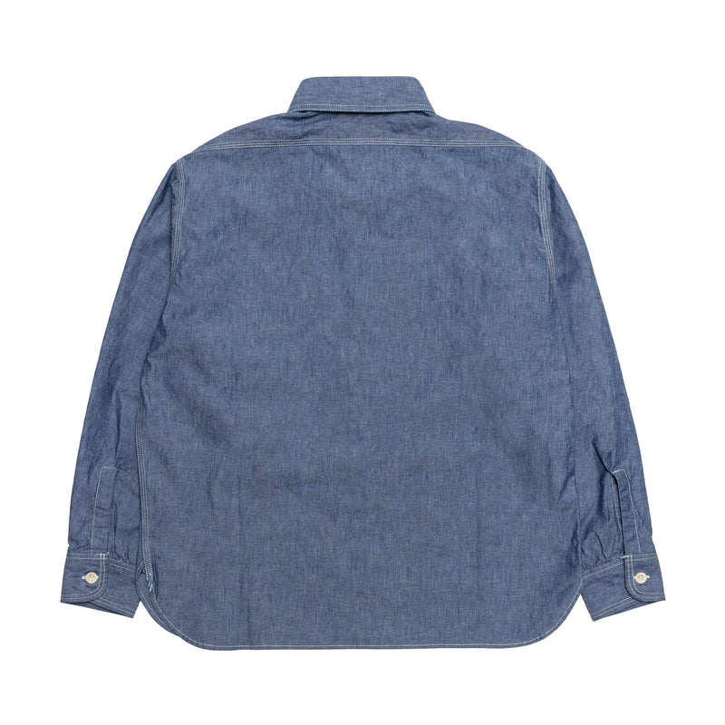 CHAMBRAY SHIRT / INDIGO×RED刺繍 – SC WEB STORE