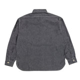 CHAMBRAY SHIRT / BLACK×BLUE刺繍