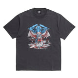 SC AGED FACEBODY SKULL RIDER T-SHIRT / BLACK