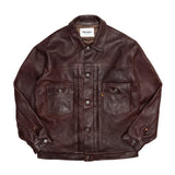 S07XX CALFSKIN LEATHER JACKET / BROWN