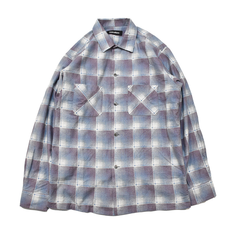 Subculture OMBRE CHECK SHIRT / BLUE