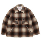 OMBRE CHECK WOOLJACKET / BROWN