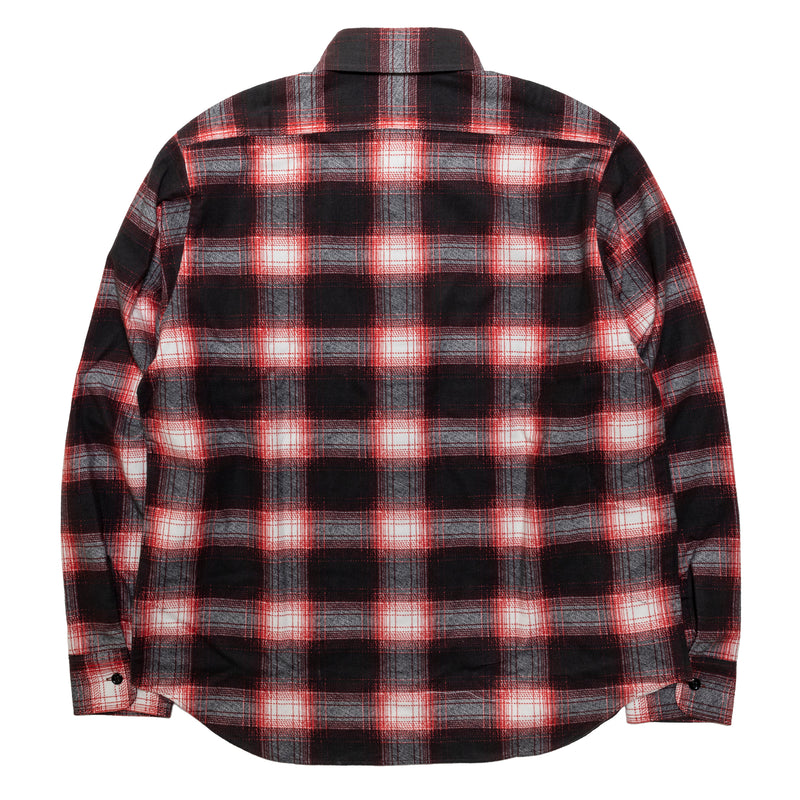 SUBCULTURE  OMBRE CHECK SHIRT / REDチャレンジャー