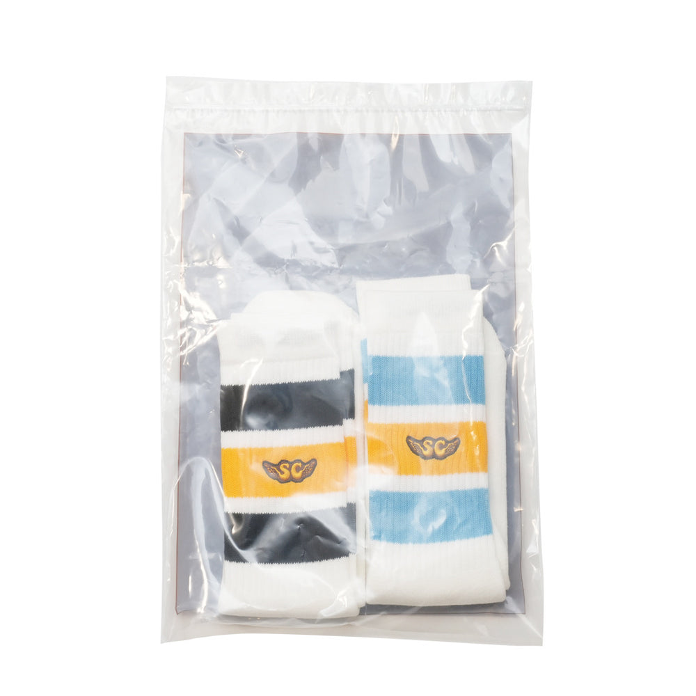 subculture SC 2PACK SKATE SOX ソックス 靴下 SC 2PACK SKATE SOX / BLACK×WHITE BROWN×WHITE 7.7Mon. 21:30