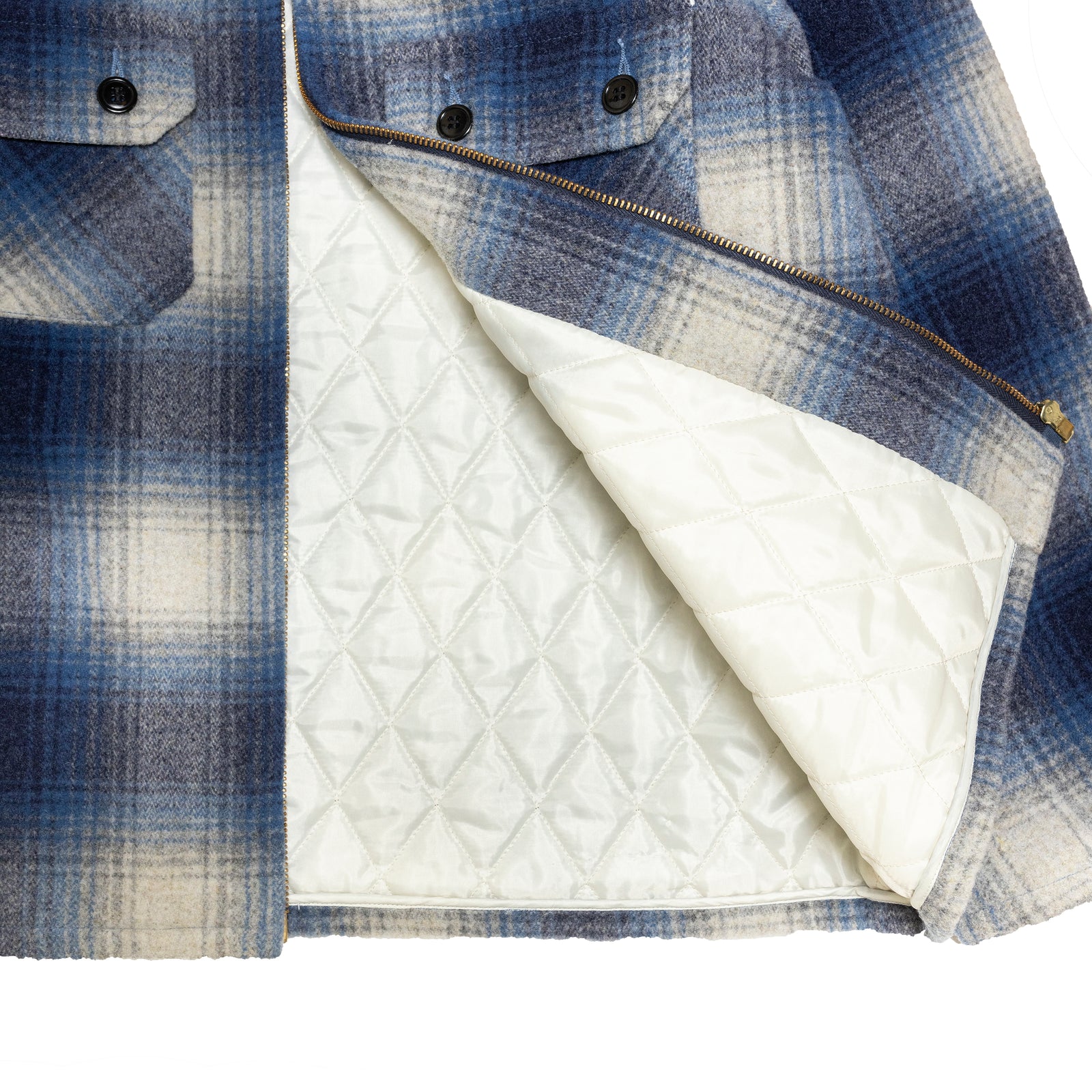 OMBRE CHECK WOOLJACKET / BLUE – SC WEB STORE