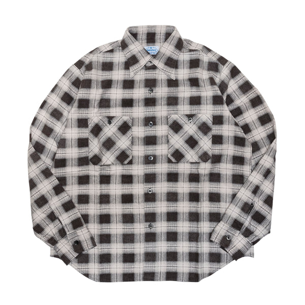 BLOCK CHECK SHIRT / BLACK