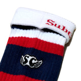 SC 2PACK SKATER SOX / YELLOW×BROWN NAVY×RED
