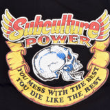 SUBCULTURE POWER SKULL T-SHIRT / BLACK