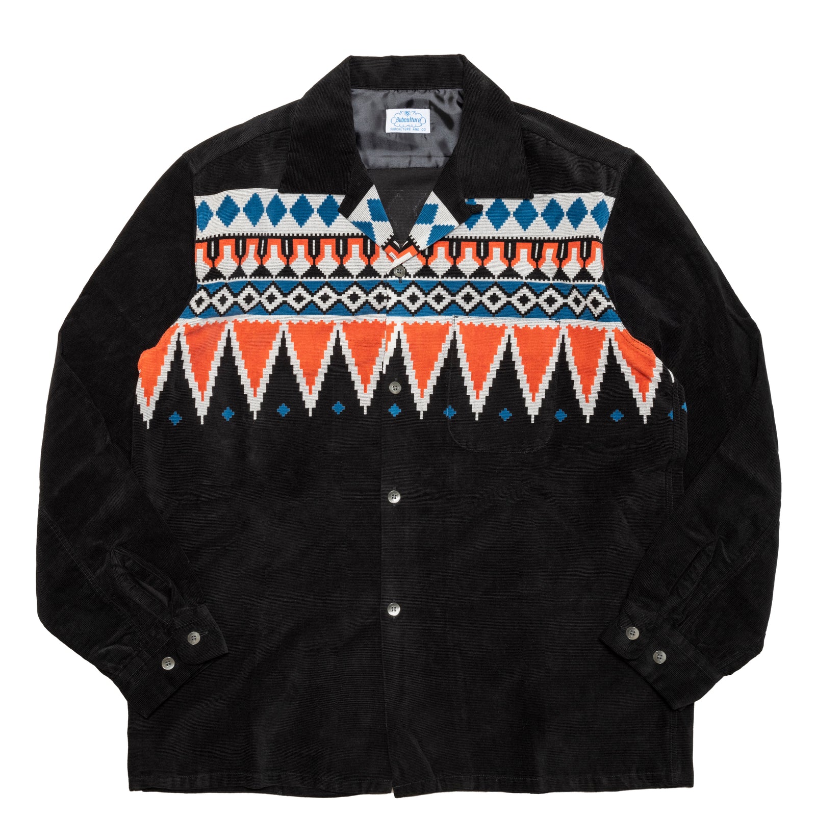 PRINT CORDUROY SHIRT / BLACK – SC WEB STORE