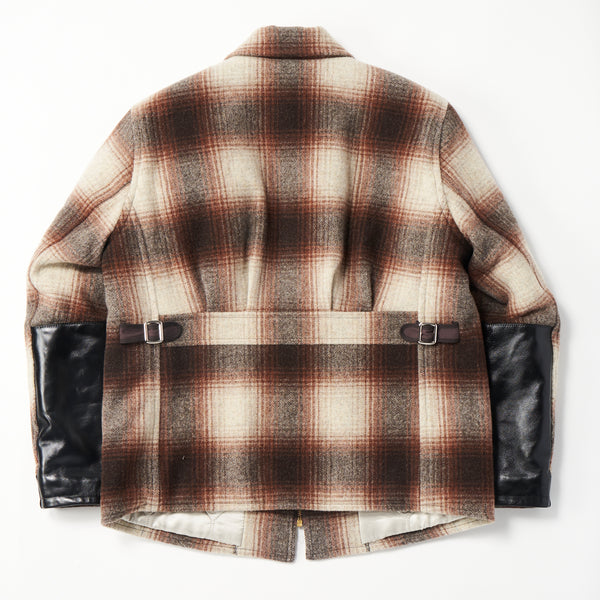 Ombre Check Woolsport Jacket / BROWN