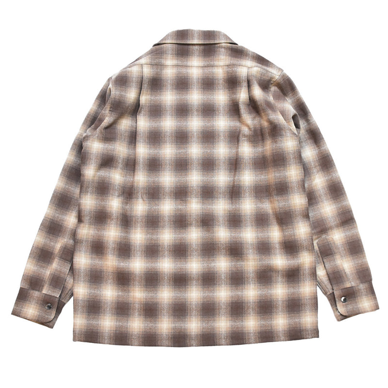 Subculture WOOL CHECK SHIRT PURPLE 2 M