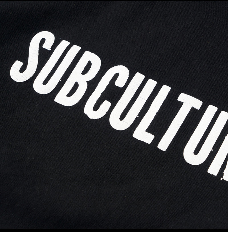 VINTAGE SWEAT HOODIE  (SUBCULTURE) / BLACK×WHITE