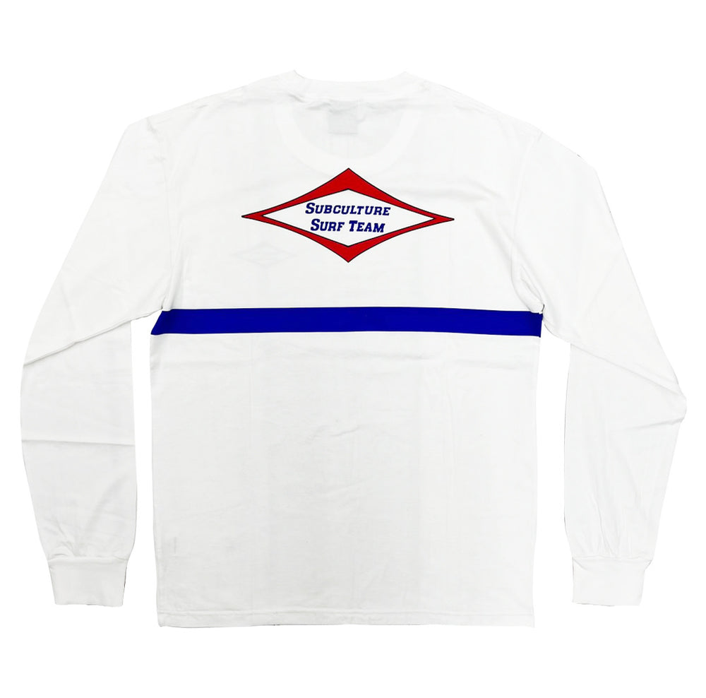 subculture surfteam LONGSLEEVE T-SHIRT / WHITE – SC WEB STORE